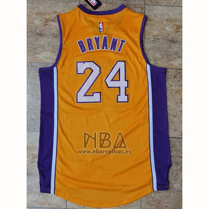Camiseta Los Angeles Lakers Kobe Bryant NO 24 Amarillo